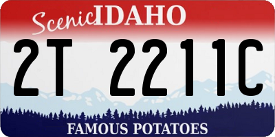 ID license plate 2T2211C