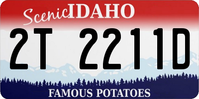 ID license plate 2T2211D
