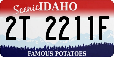 ID license plate 2T2211F