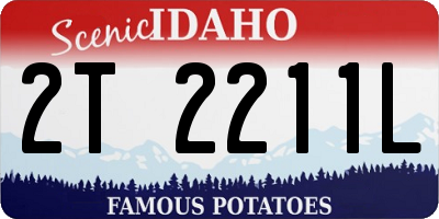 ID license plate 2T2211L