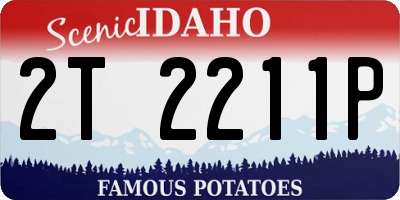 ID license plate 2T2211P
