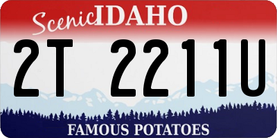 ID license plate 2T2211U
