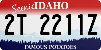 ID license plate 2T2211Z