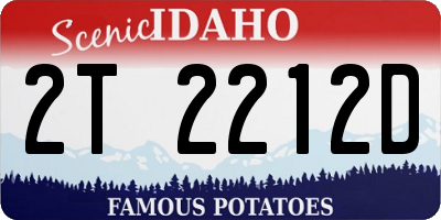 ID license plate 2T2212D