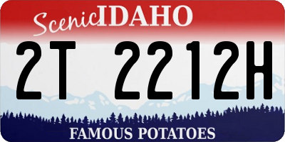 ID license plate 2T2212H