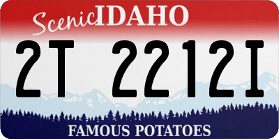 ID license plate 2T2212I