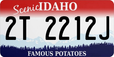 ID license plate 2T2212J