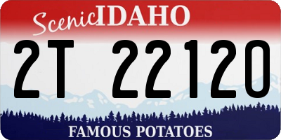 ID license plate 2T2212O