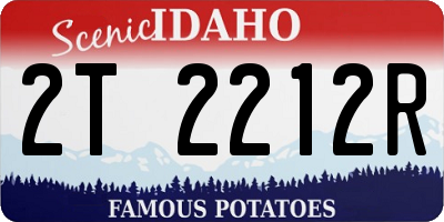 ID license plate 2T2212R