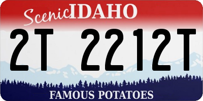 ID license plate 2T2212T