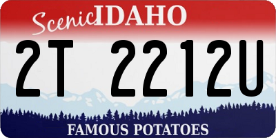 ID license plate 2T2212U