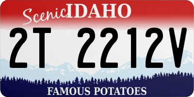 ID license plate 2T2212V
