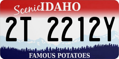 ID license plate 2T2212Y