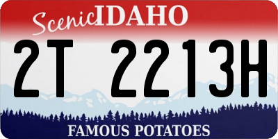 ID license plate 2T2213H