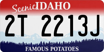 ID license plate 2T2213J