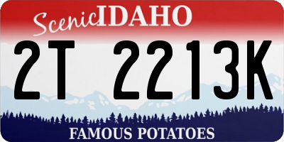 ID license plate 2T2213K