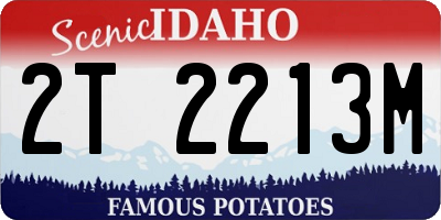 ID license plate 2T2213M