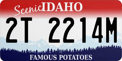 ID license plate 2T2214M