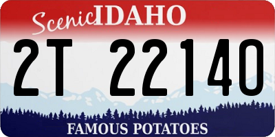 ID license plate 2T2214O