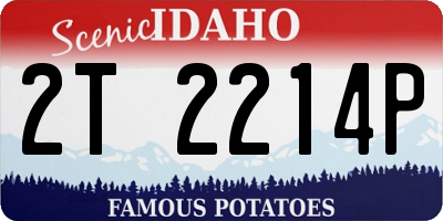 ID license plate 2T2214P