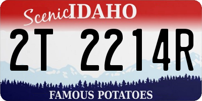 ID license plate 2T2214R