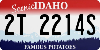 ID license plate 2T2214S