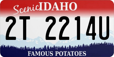 ID license plate 2T2214U