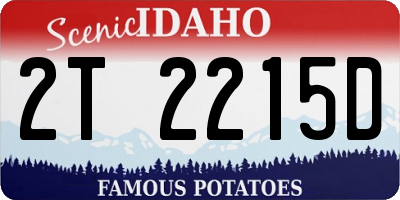 ID license plate 2T2215D