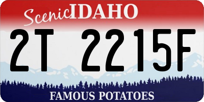 ID license plate 2T2215F