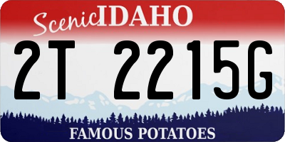 ID license plate 2T2215G