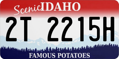 ID license plate 2T2215H