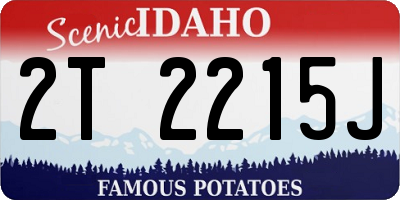 ID license plate 2T2215J