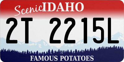 ID license plate 2T2215L