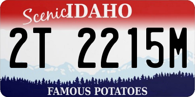 ID license plate 2T2215M