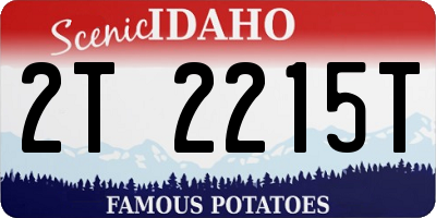 ID license plate 2T2215T