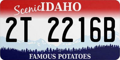ID license plate 2T2216B