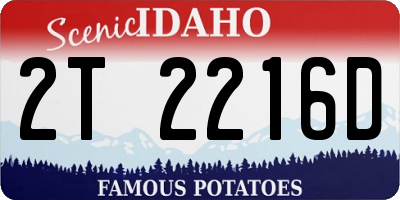 ID license plate 2T2216D