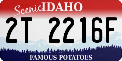 ID license plate 2T2216F