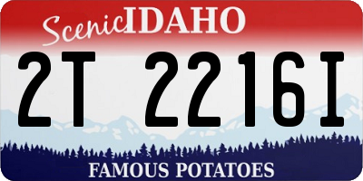 ID license plate 2T2216I