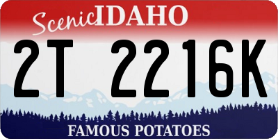 ID license plate 2T2216K