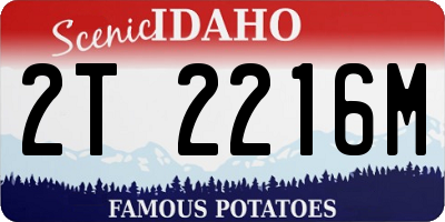 ID license plate 2T2216M