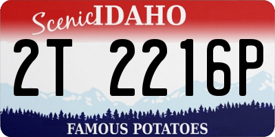ID license plate 2T2216P