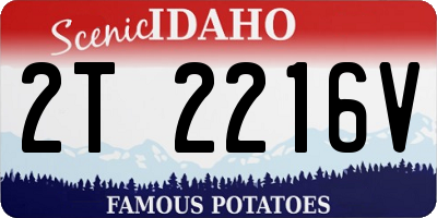ID license plate 2T2216V