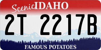 ID license plate 2T2217B