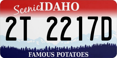 ID license plate 2T2217D
