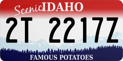 ID license plate 2T2217Z