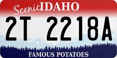 ID license plate 2T2218A