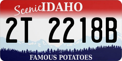 ID license plate 2T2218B