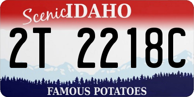 ID license plate 2T2218C