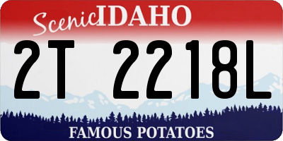 ID license plate 2T2218L